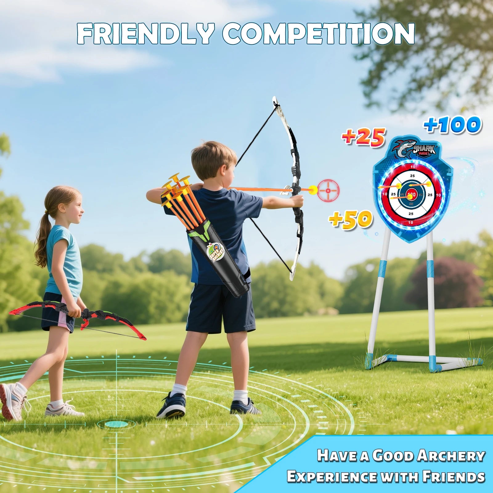 Night-Light Bow Arrow Guns Toy For Kids