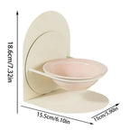 Ceramic Dog Dish With Magnetic Stand Anti-Tip