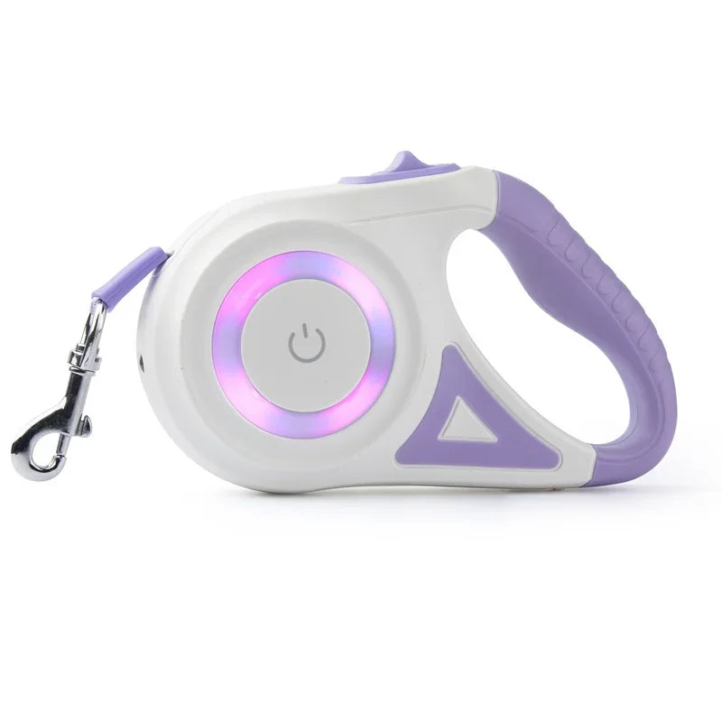 Automatic Retractable Dog Leash With LED Flashlight