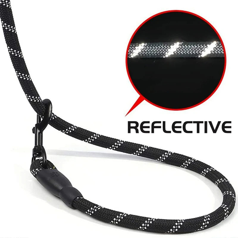 Reflective Dog Leash  Double Heavy Duty Traction Rope