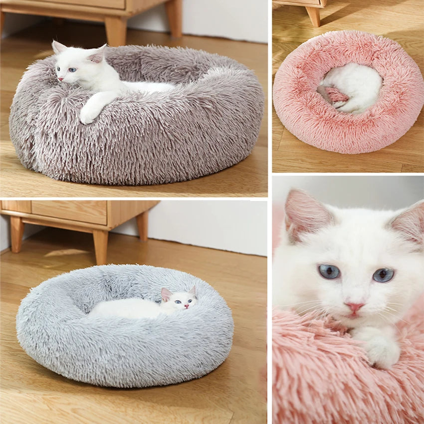 Donut Dog-Cat Bed Calming  Sofa Cushion Mat
