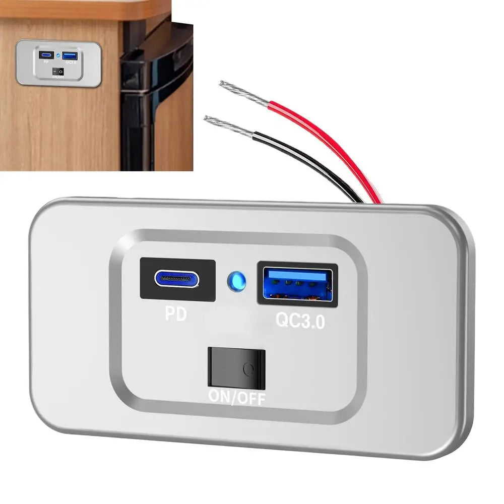 RV USB Outlet Fast Charging Port