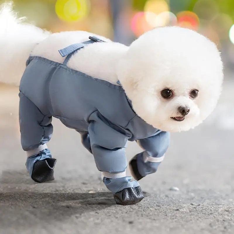 Waterproof Dog Boots With Suspenders
