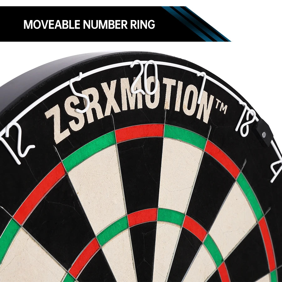 Dart Board 18 Inch with Steel Tip Darts Swivel Number Ring