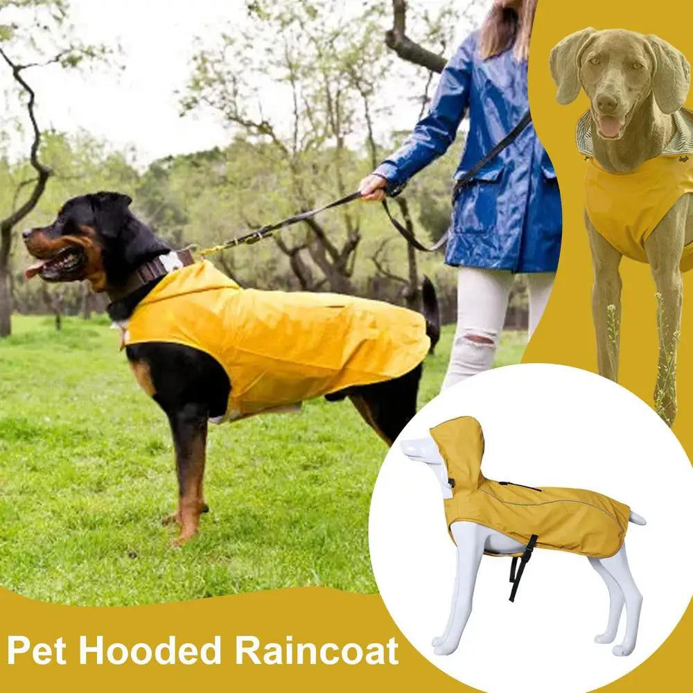 Lightweight Pet Rain Jacket  Hooded