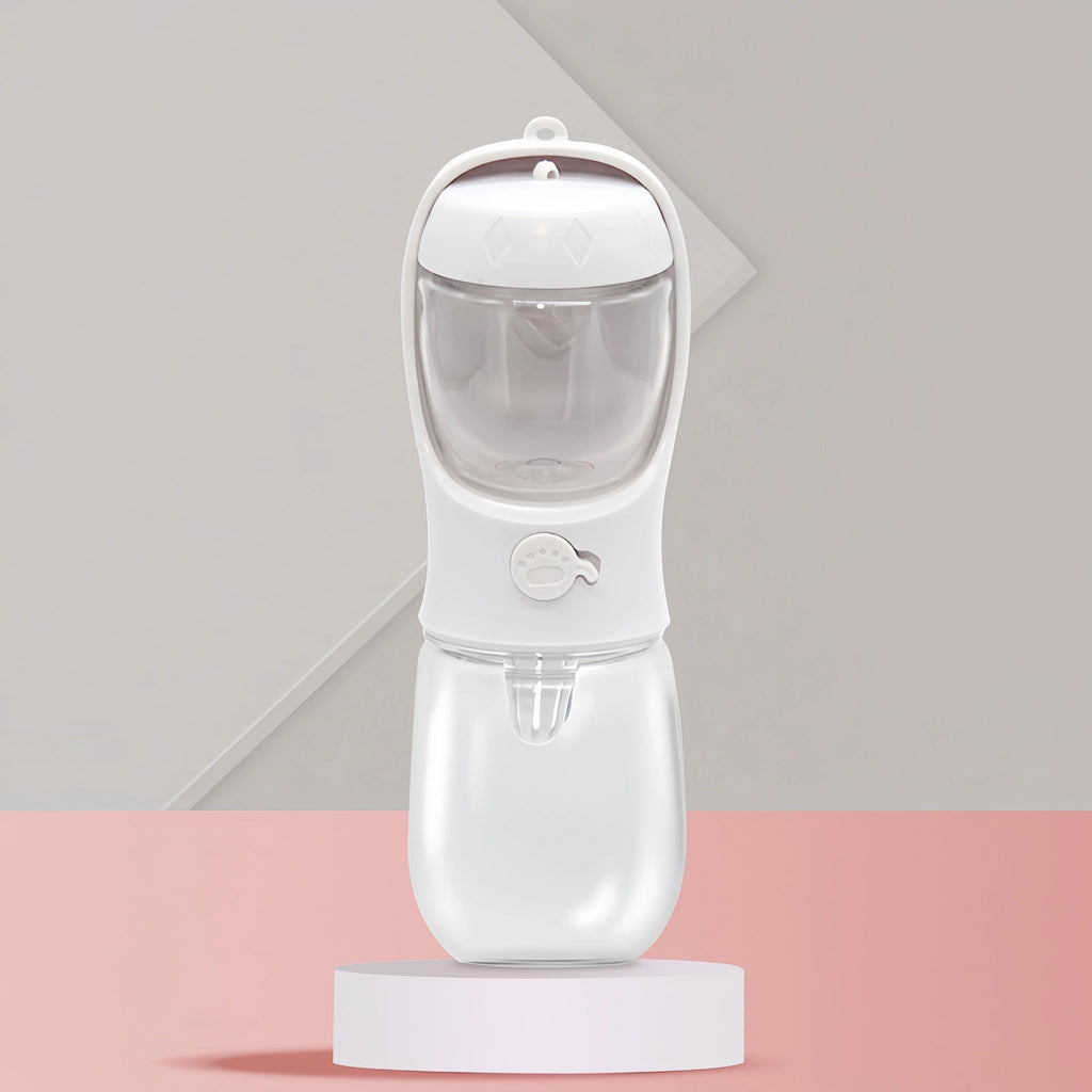 Portable Dog Cat Water Bottle with Food Storage