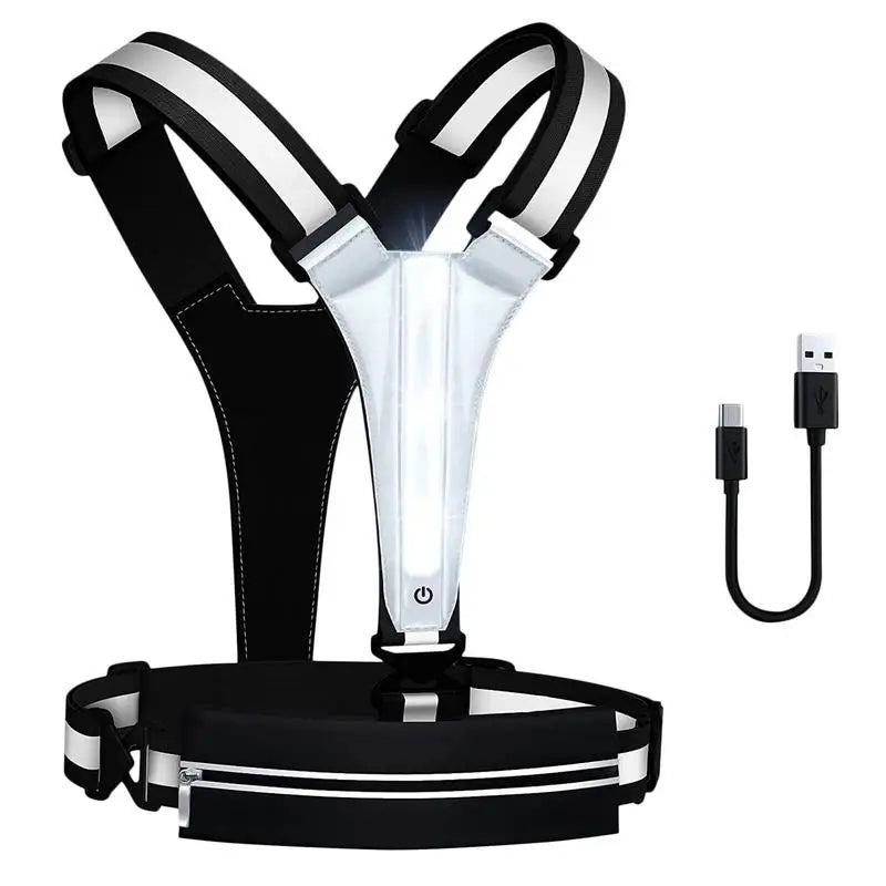 Running Light Vest Reflective Gear With Belt Bag