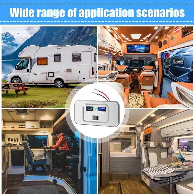 RV USB Outlet Fast Charging Port