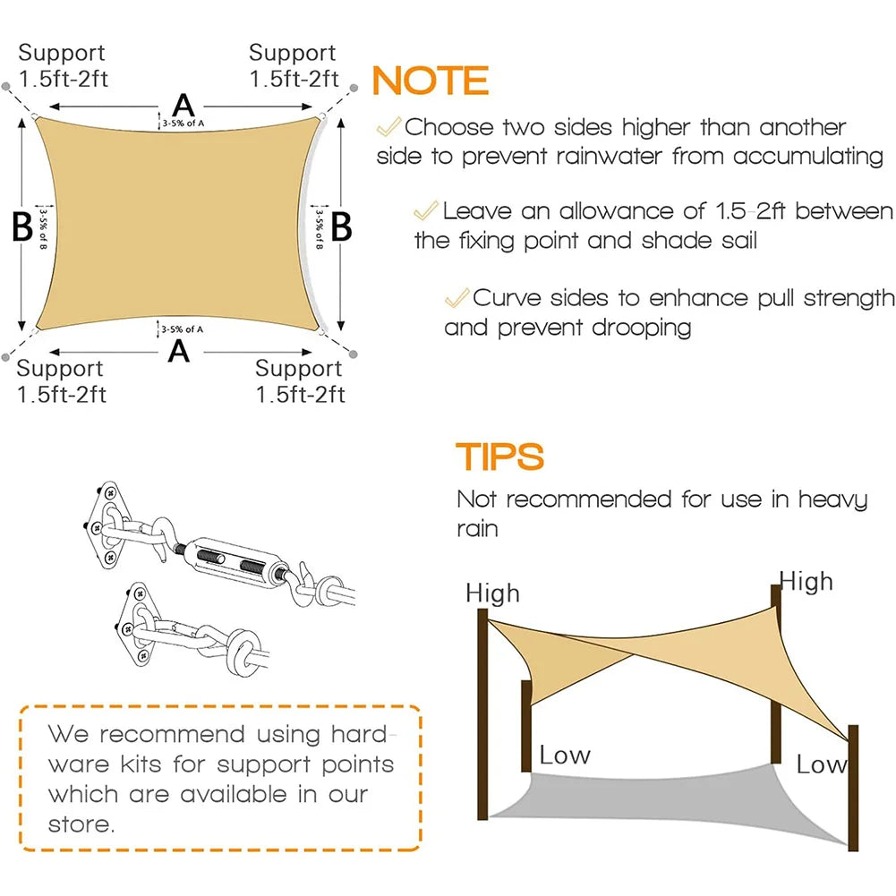 Sunshade with Grommets Shade Cover Canopy