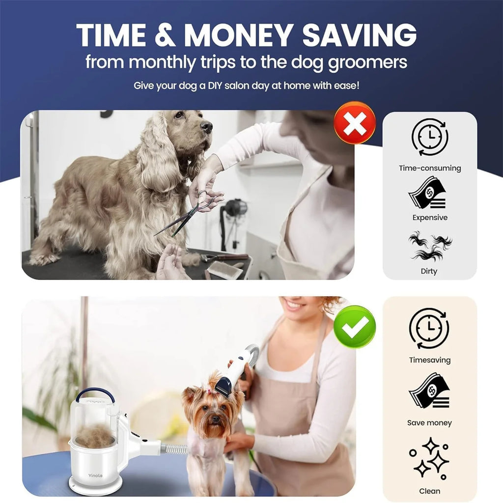 Dog Grooming Vacuum, with Clippers, Deshedding Grooming Tools