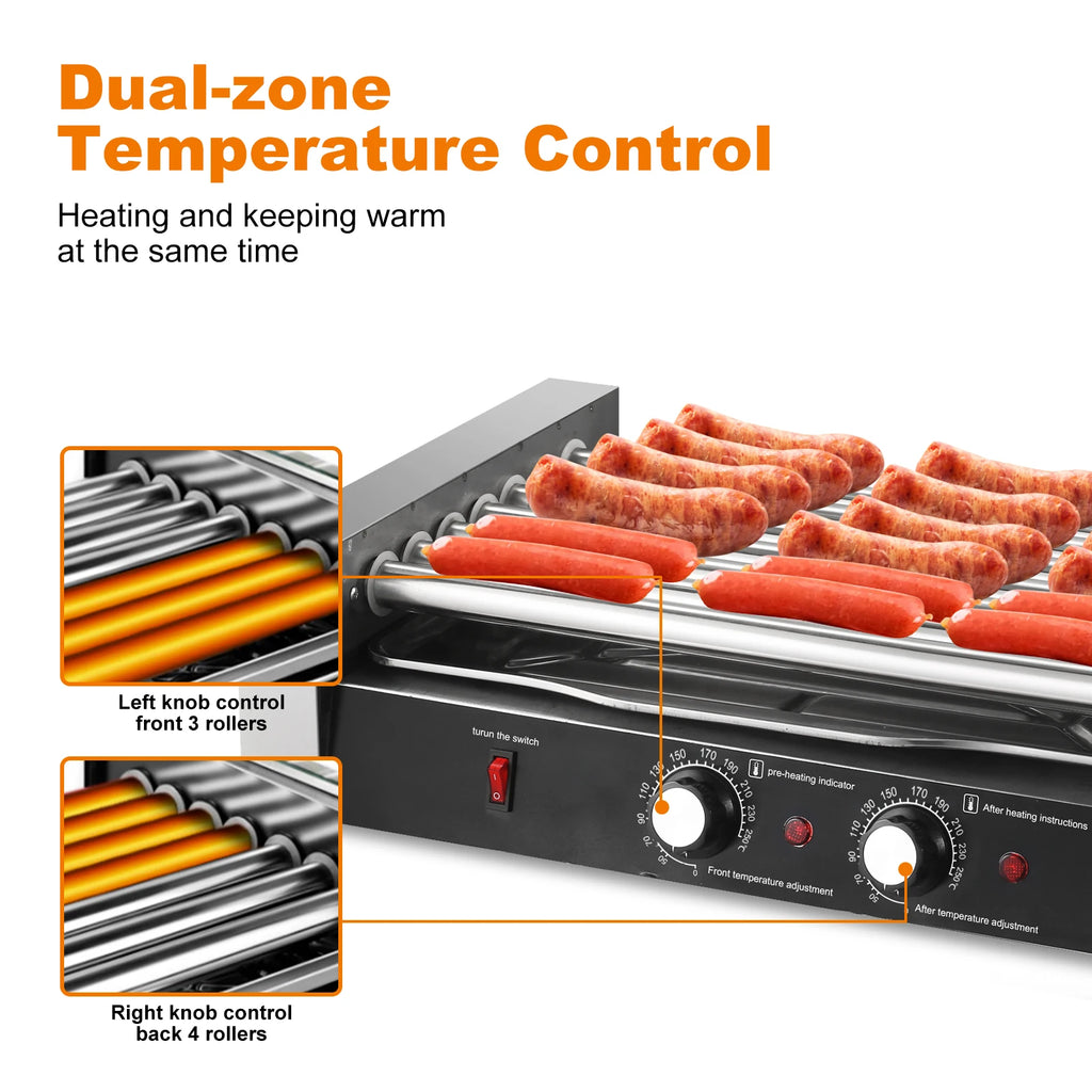 17 Hot Dogs Capacity Hotdog Machine Grill Cooker