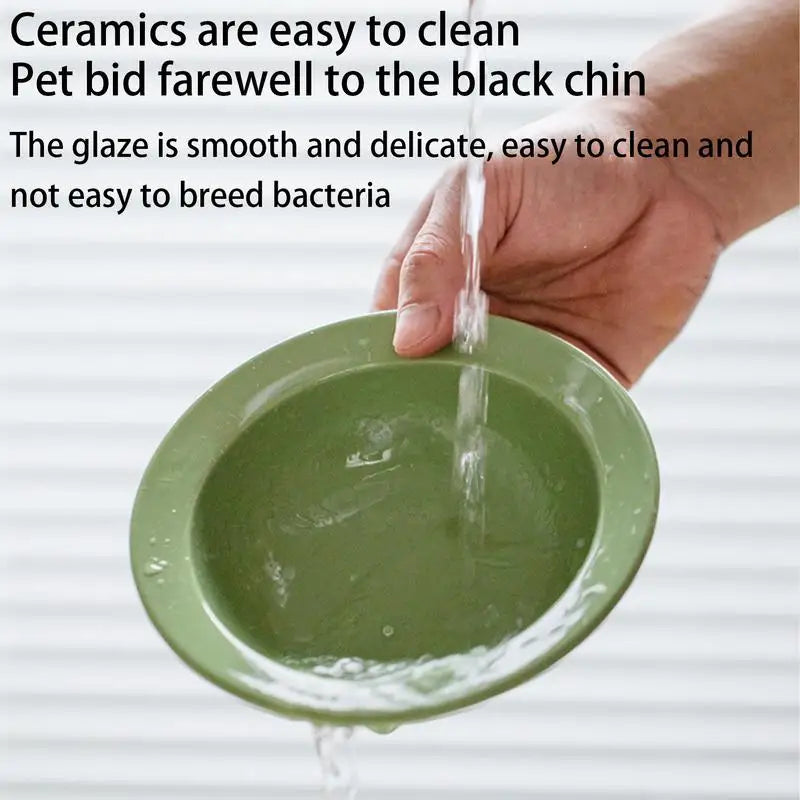 Ceramic Dog Dish With Magnetic Stand Anti-Tip