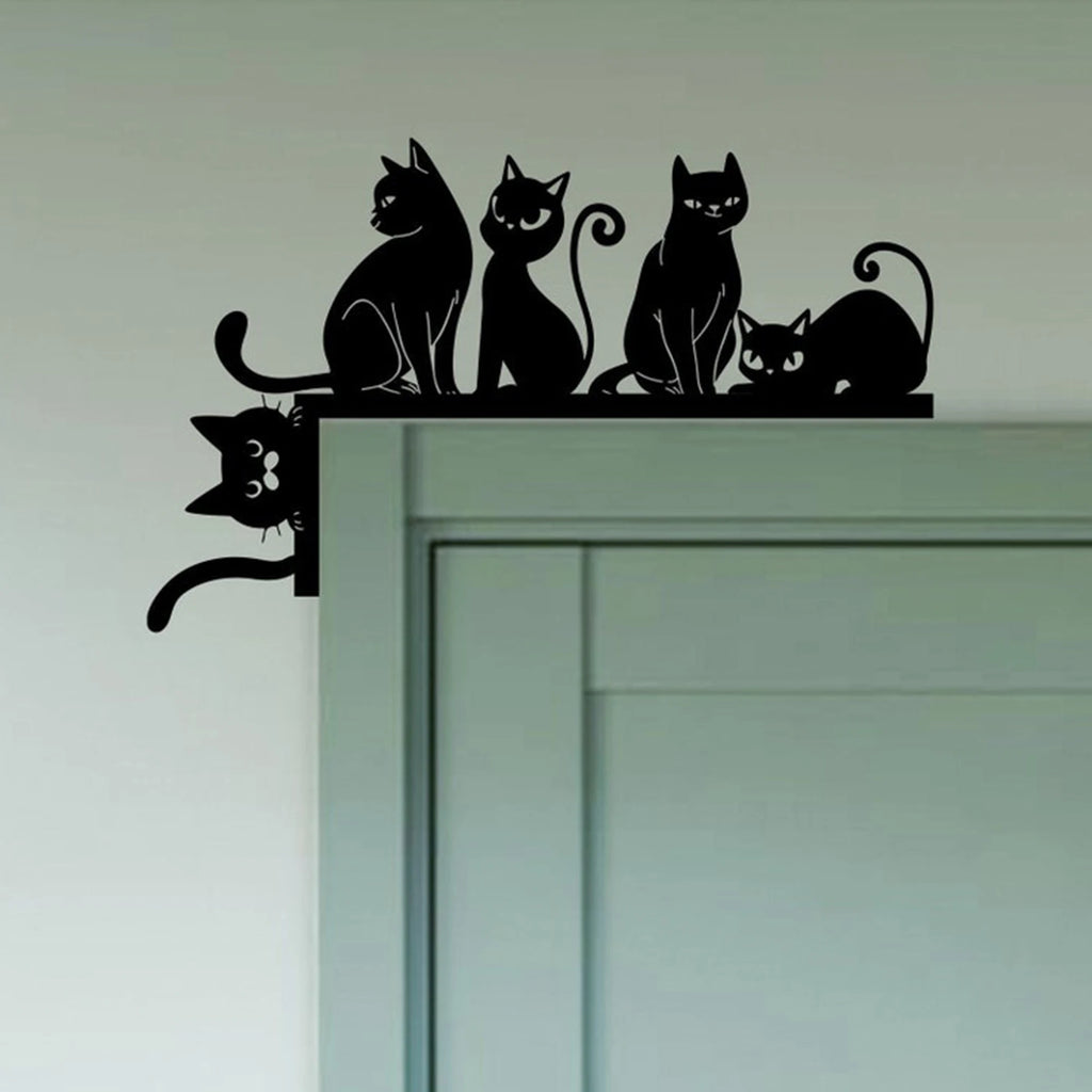 1pc, Metal Art Wall Decoration, Cats