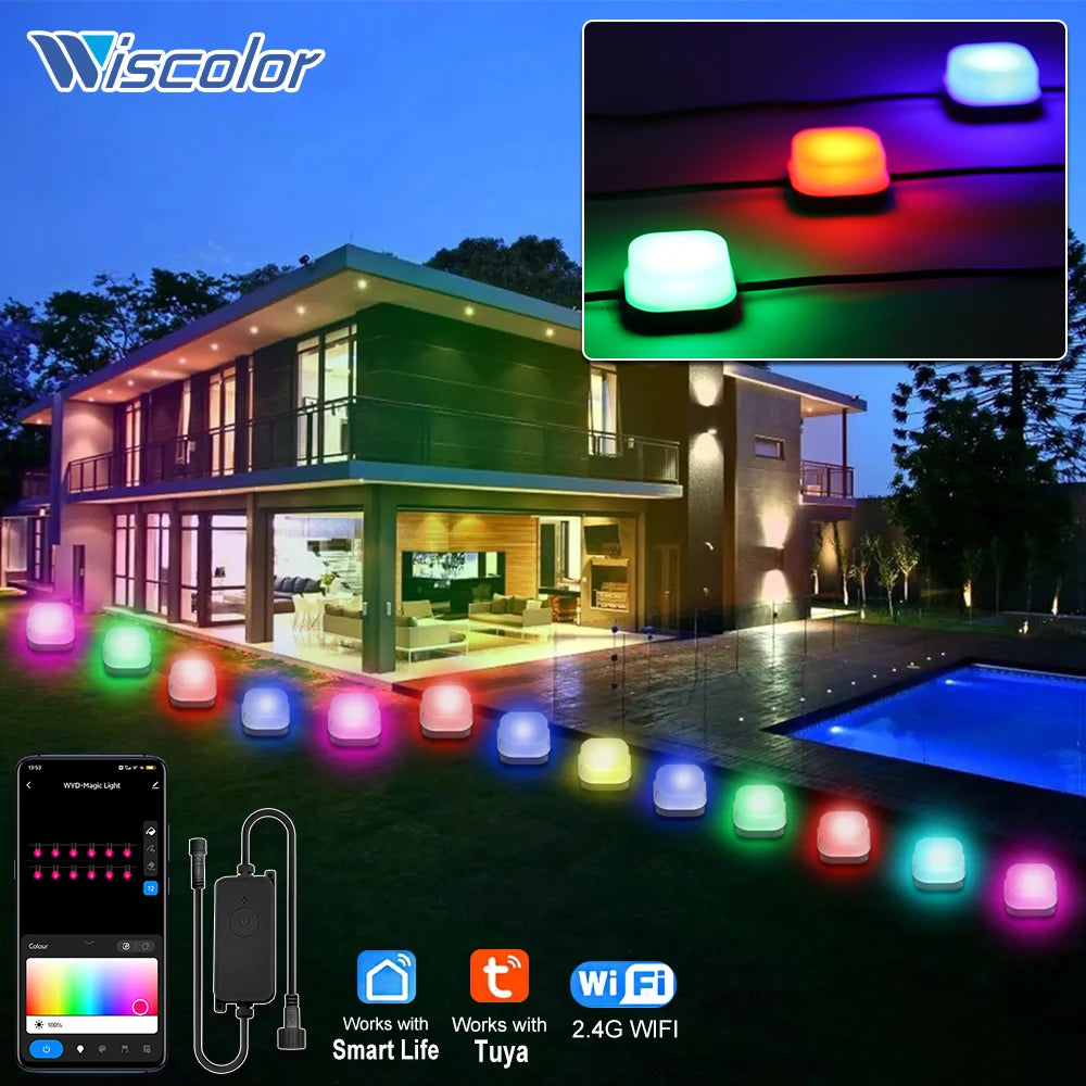 Wiscolor LED Light APP Control for Garden Lawn Courtyard