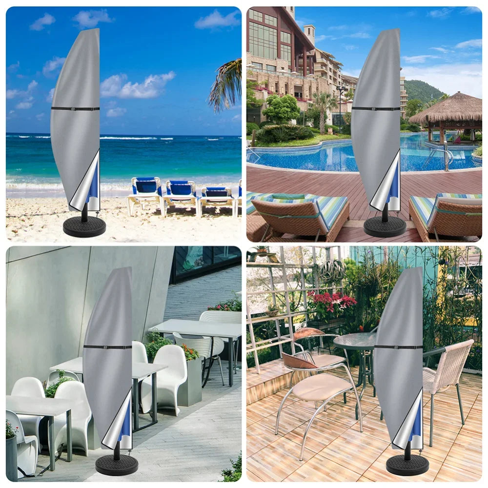 Patio Umbrella Cover Waterproof With Rod & Pull Ring