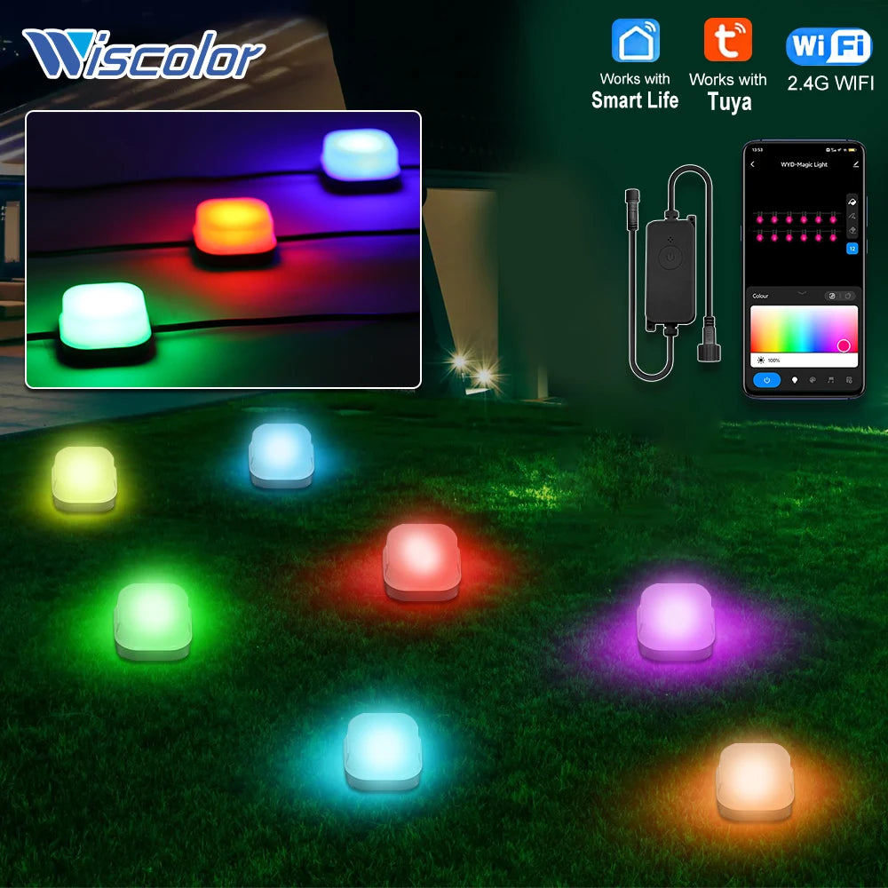 Wiscolor LED Light APP Control for Garden Lawn Courtyard
