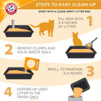 (2 pack) Odor Control Cat Litter, Multi-Cat Clumping