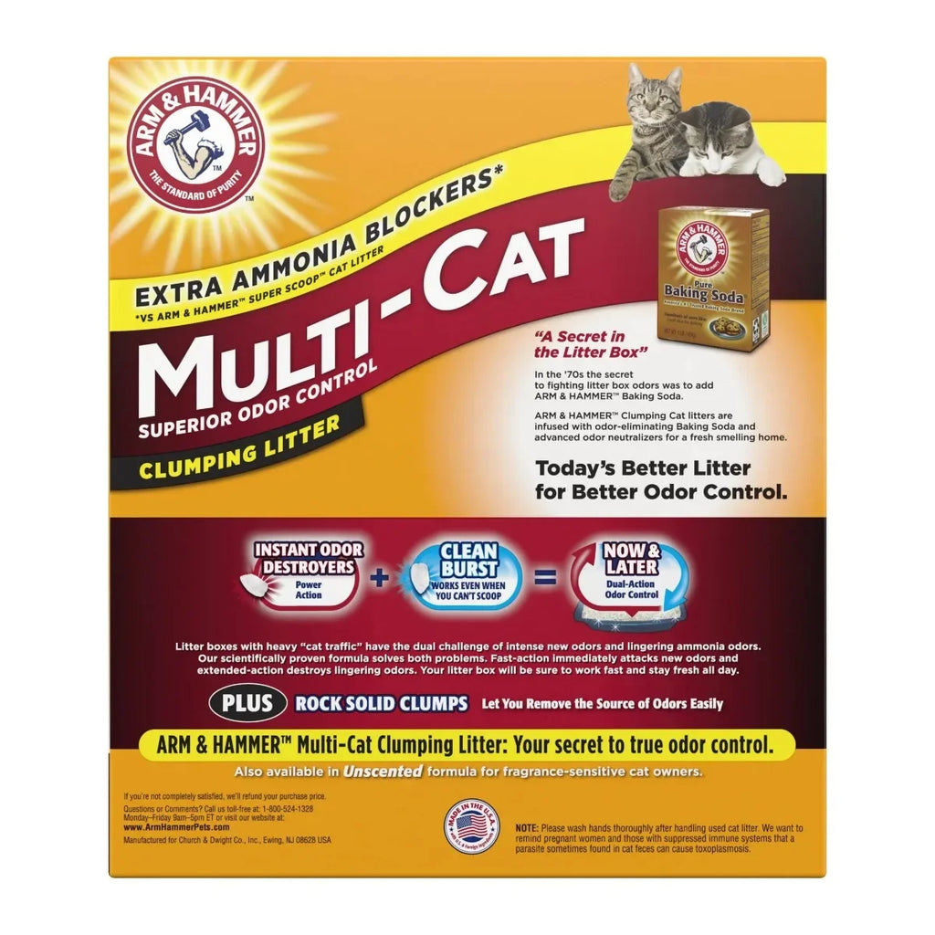 (2 pack) Odor Control Cat Litter, Multi-Cat Clumping