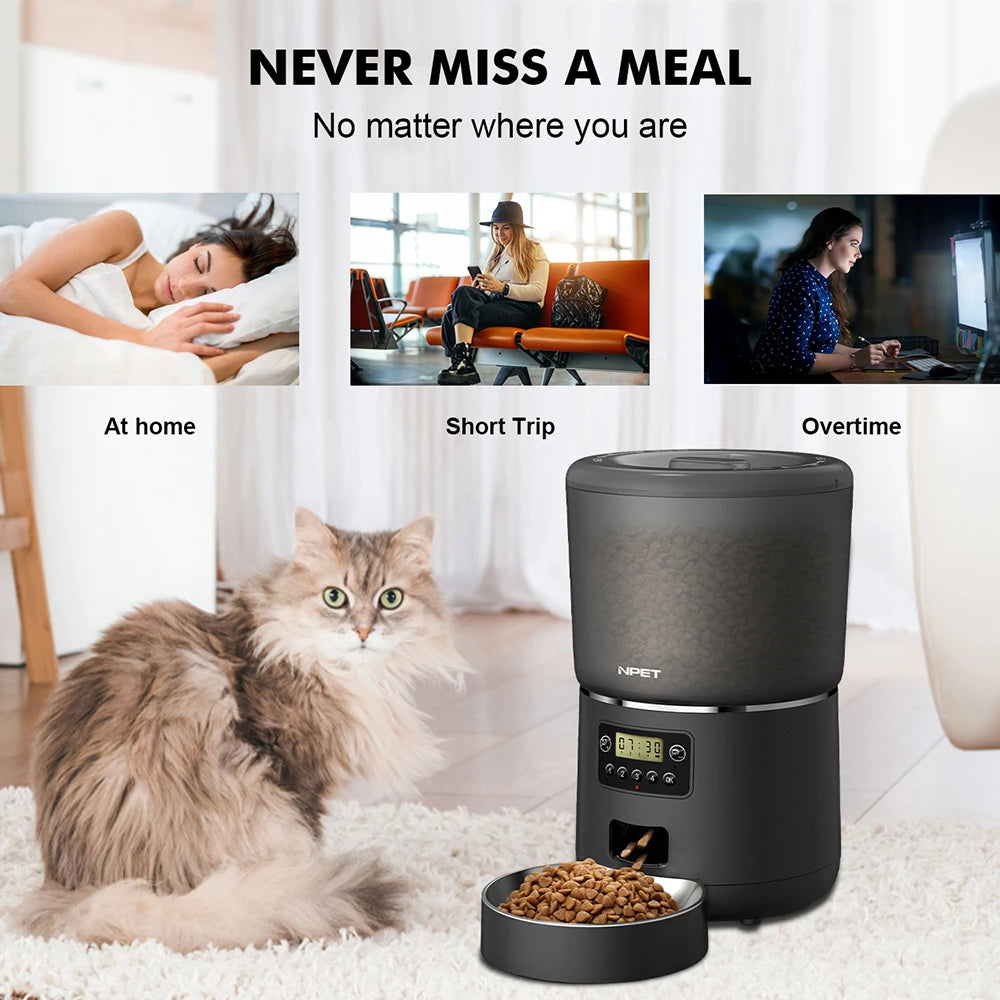 4L Automatic Smart Pet Feeder For Multiple Cats Dogs