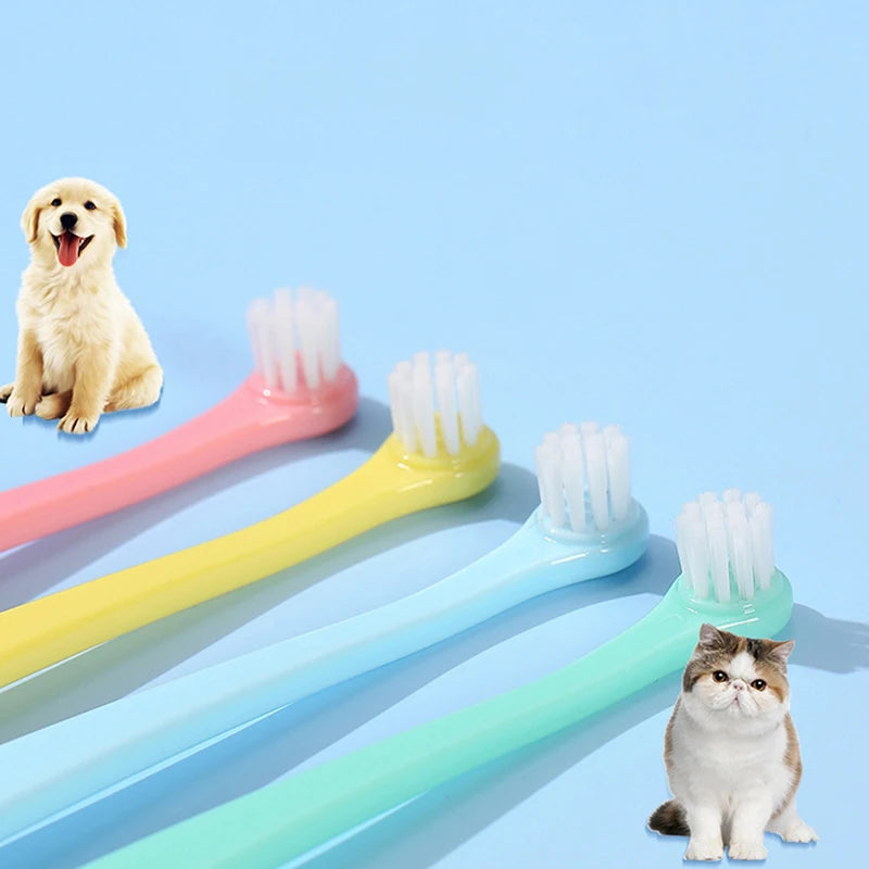 Dog Toothbrush W/ Small Head Brush for Mouth Cleaning