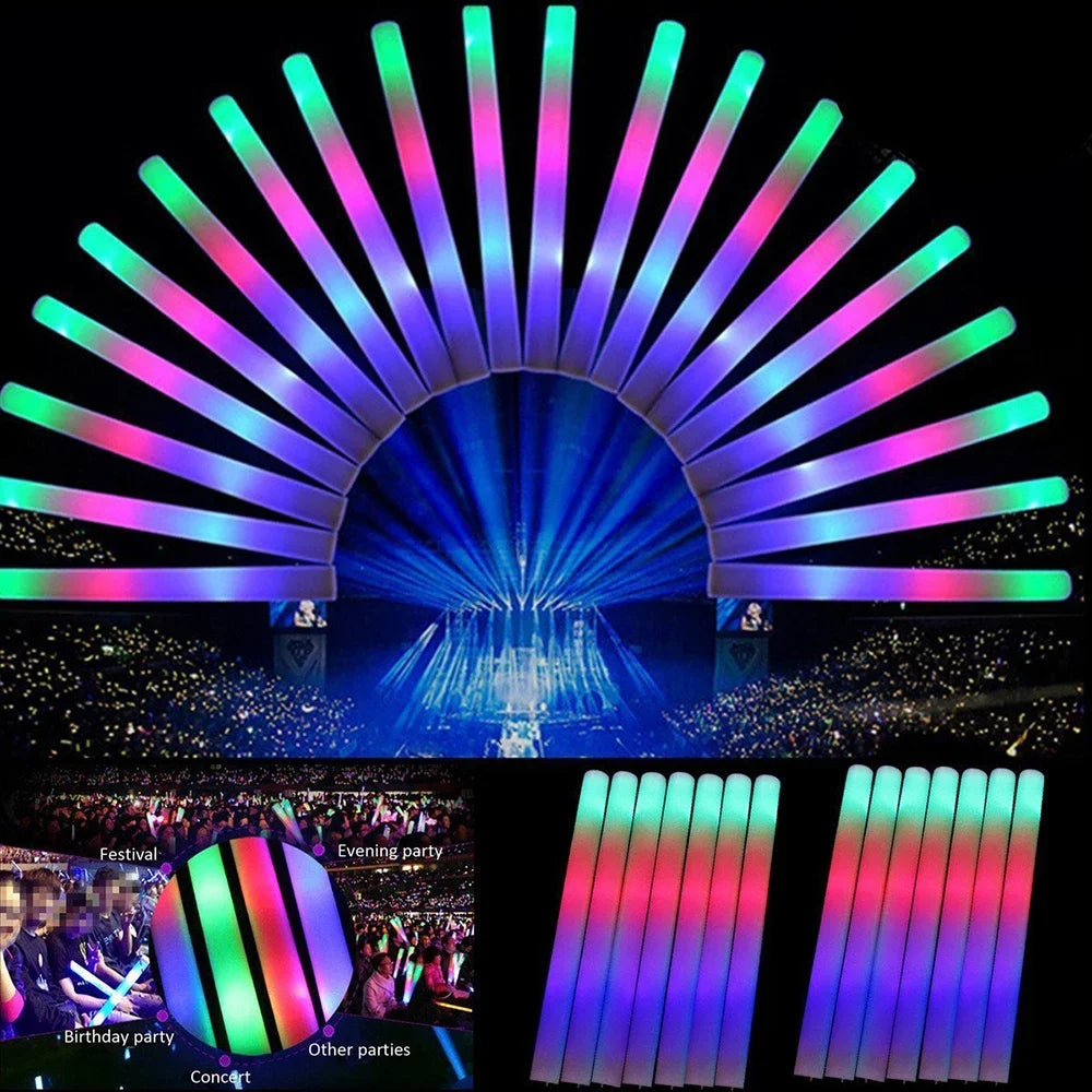 110pcs LED Foam Glow Sticks Glow Party Supply