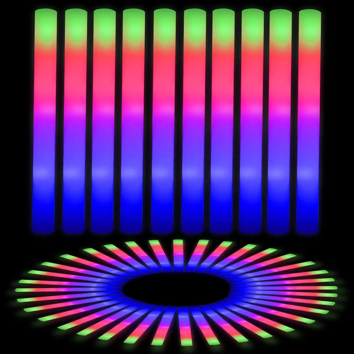 110pcs LED Foam Glow Sticks Glow Party Supply