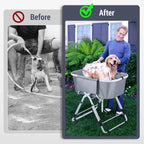 Elevated Dog Bath Tub/Station, Foldable, Adjustable