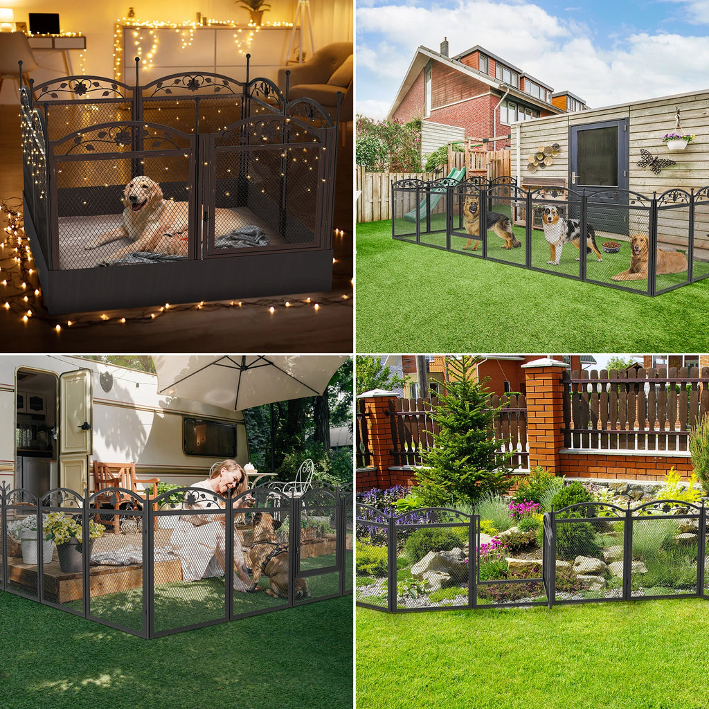 Dog Playpen, Kennel,  8 Panels Fences  Detachable Play Pen