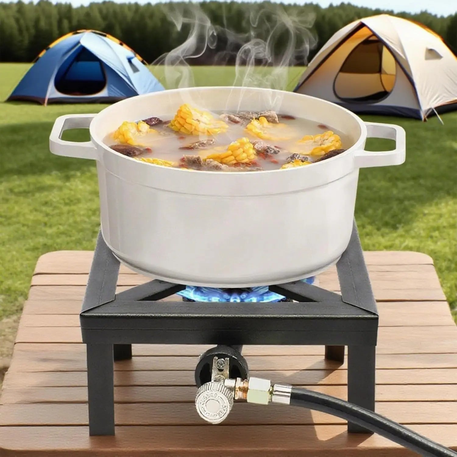 100,000 BTU Propane Burner - Cast-Iron Stove, Portable