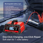 Auto DC12V 24V Battery Charger Smart LCD Display