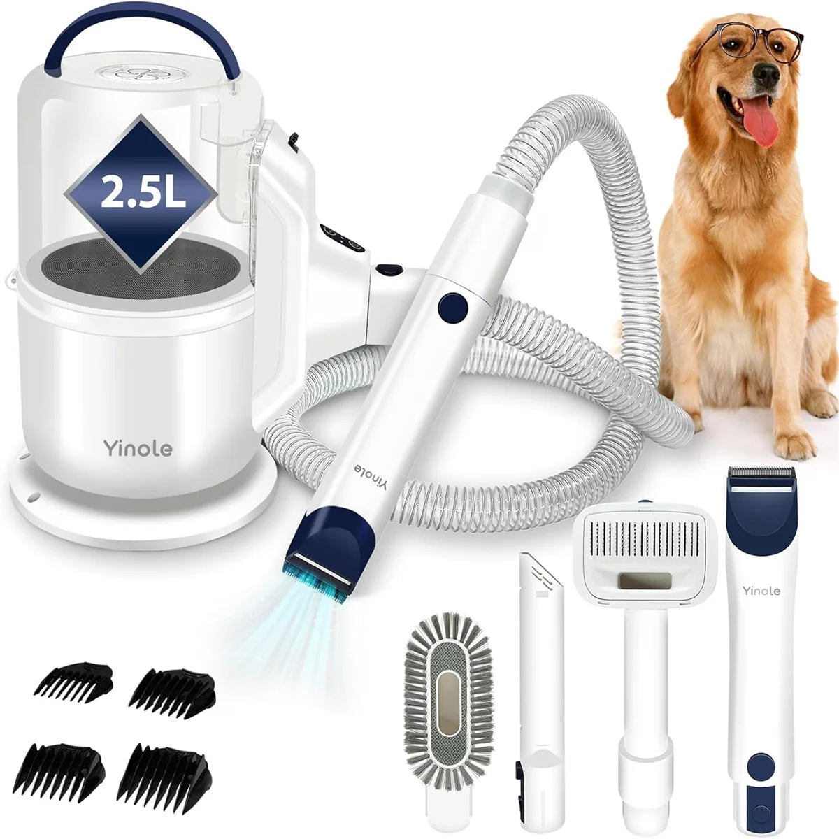 Dog Grooming Vacuum, with Clippers, Deshedding Grooming Tools