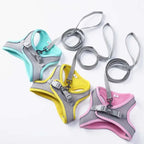 Adjustable Soft Mesh Pet Harness with Leash