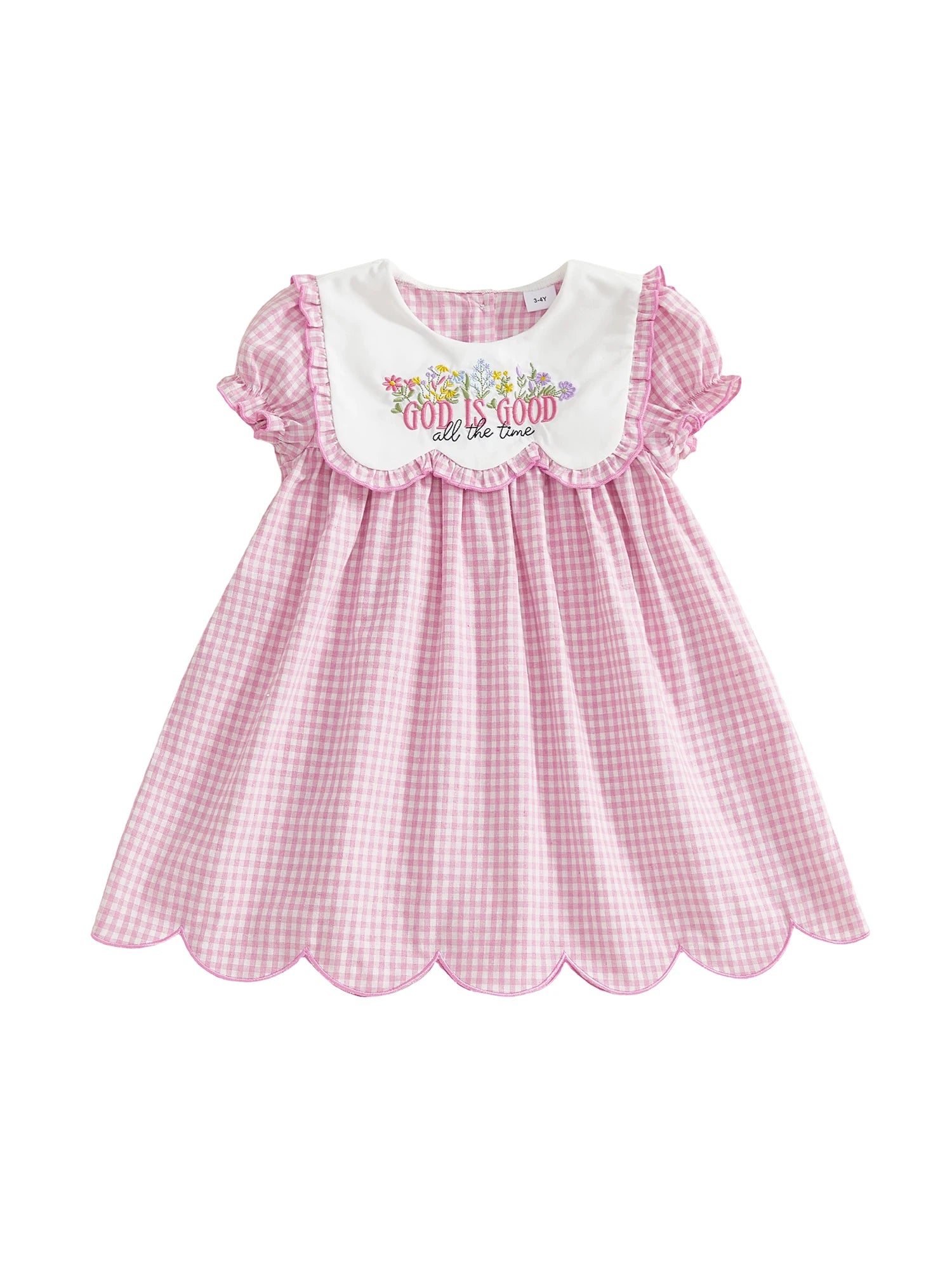 Toddler Girl Easter Dress with Short Sleeves