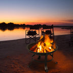 Curved Feet Iron Brazier Wood Burning Fire Pit