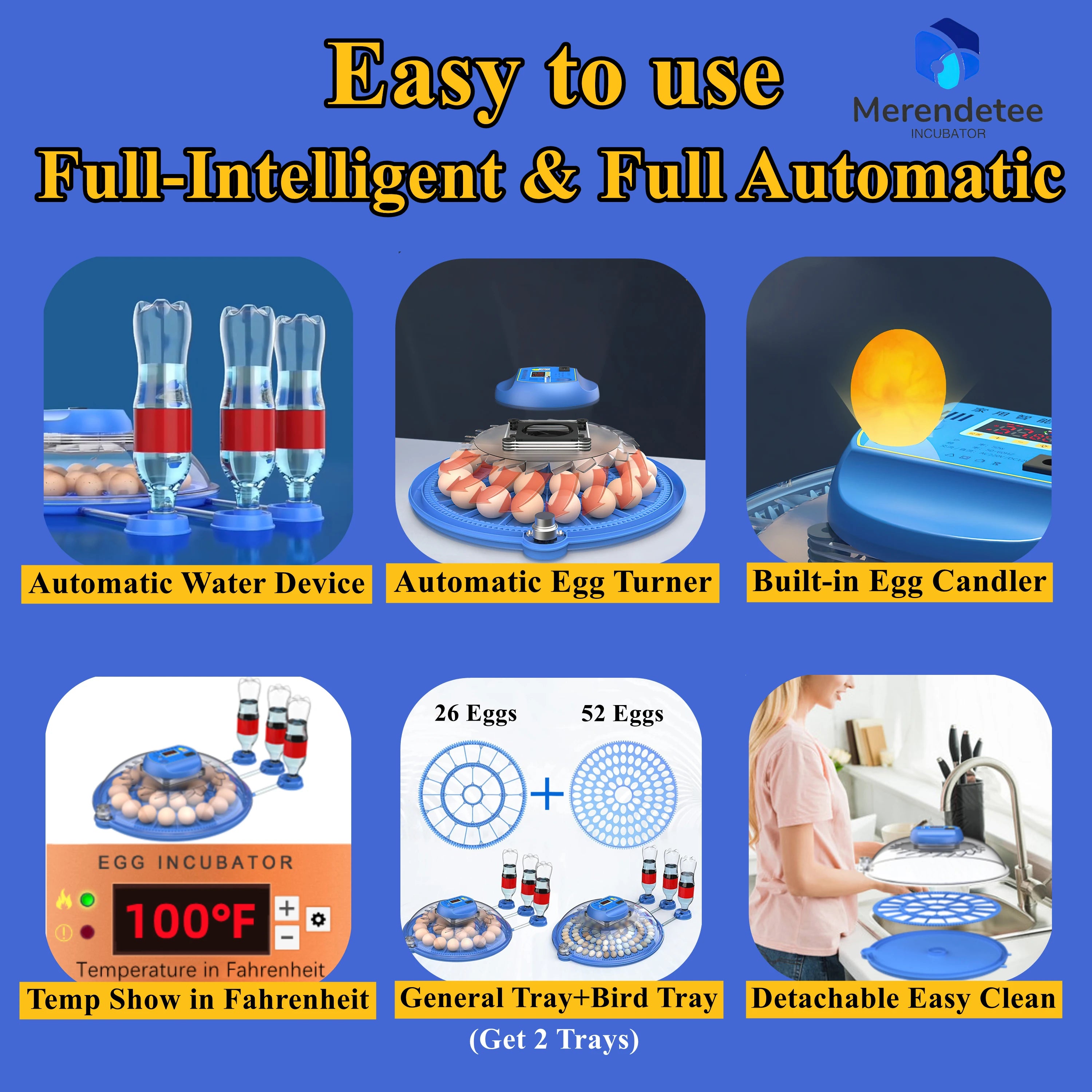 26-52 Eggs Automatic Incubator