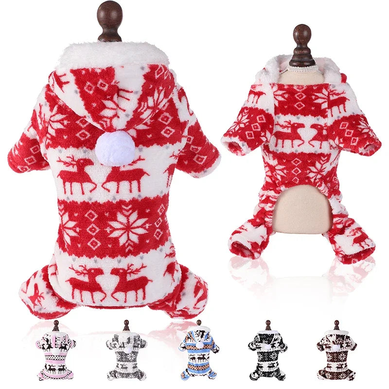 Christmas Pet Pajamas for Small Medium Dogs Cats