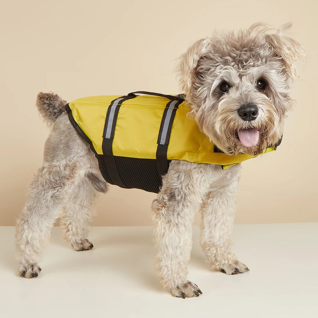 Dog Life Jacket Reflective Adjustable Summer Large Dogs Swimwear Safety Vest Surfing Sailboat Enhanced Buoyancy Pet Life Jacket