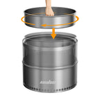 19 Inch Smokeless Fire Pit for Outdoor Wood Burning,