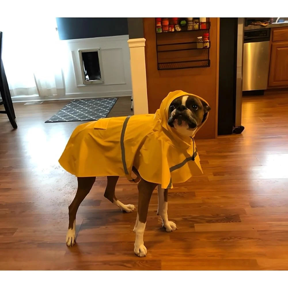 Large Dog Raincoat Waterproof Adjustable Lightweight Hoodie