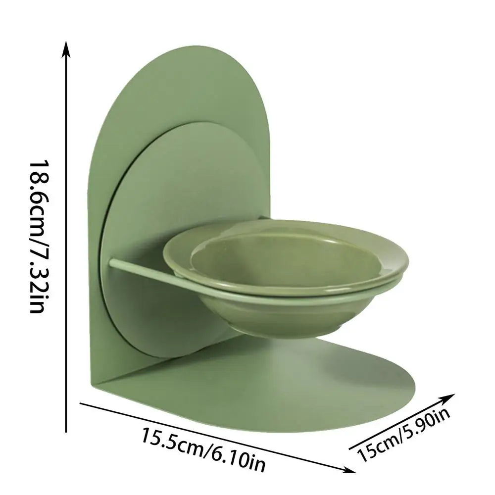 Ceramic Dog Dish With Magnetic Stand Anti-Tip