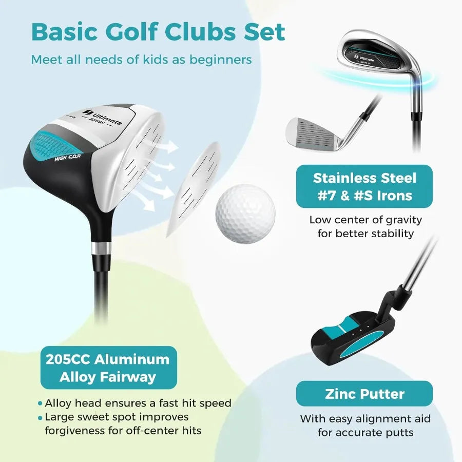 Junior Golf Club Practice Set Right Hand With Stand Bag