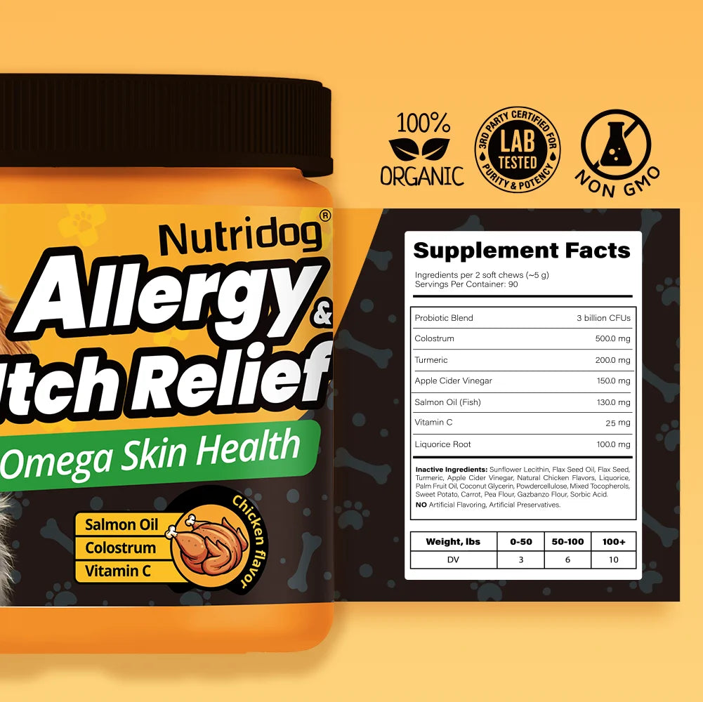 Dog Allergy Itch Relief Chews For Immune Health