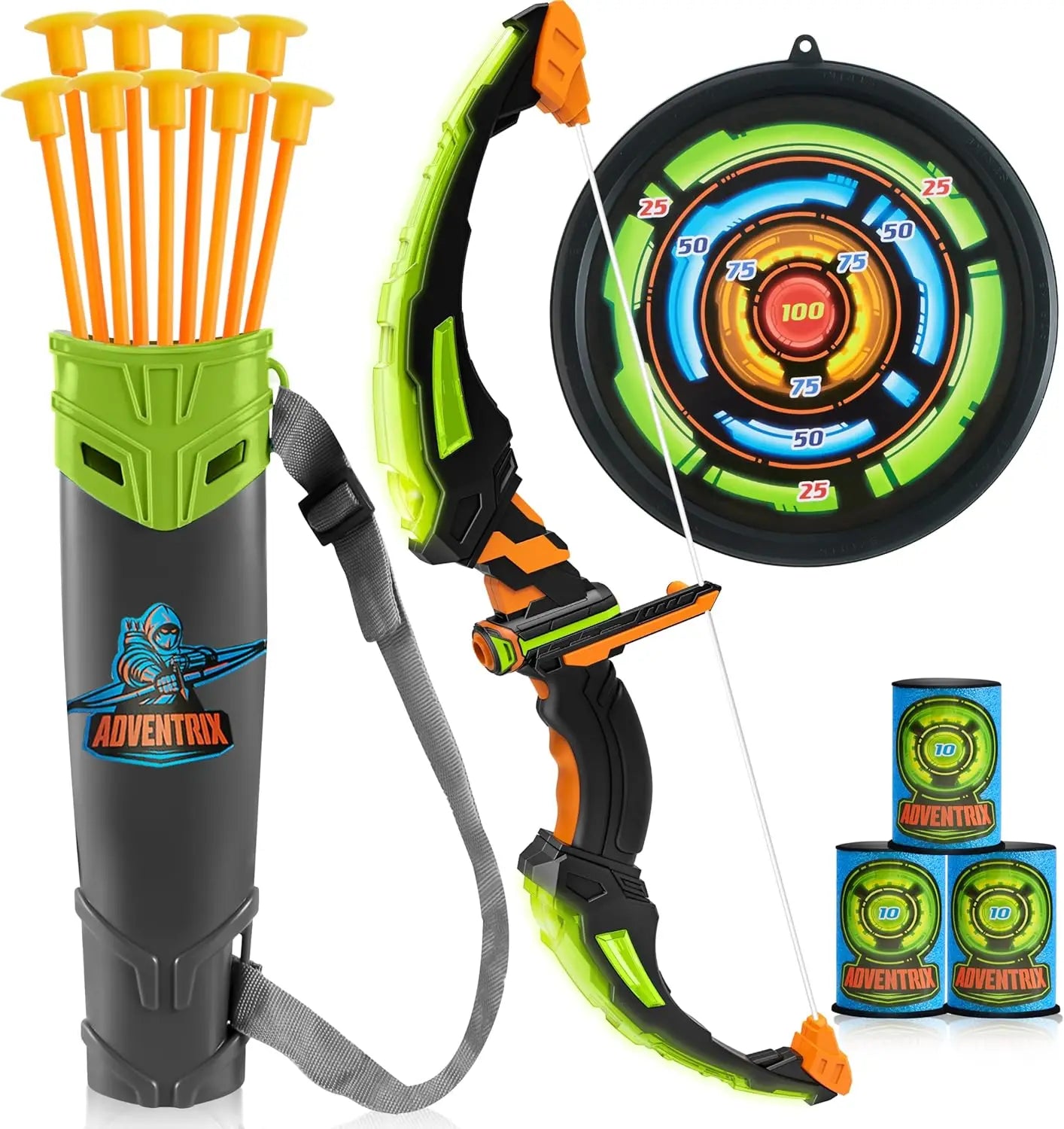 Kids Bow and Arrow Set LED Light Up Archery Toy