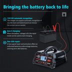 Auto DC12V 24V Battery Charger Smart LCD Display