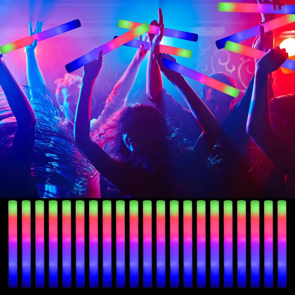 110pcs LED Foam Glow Sticks Glow Party Supply