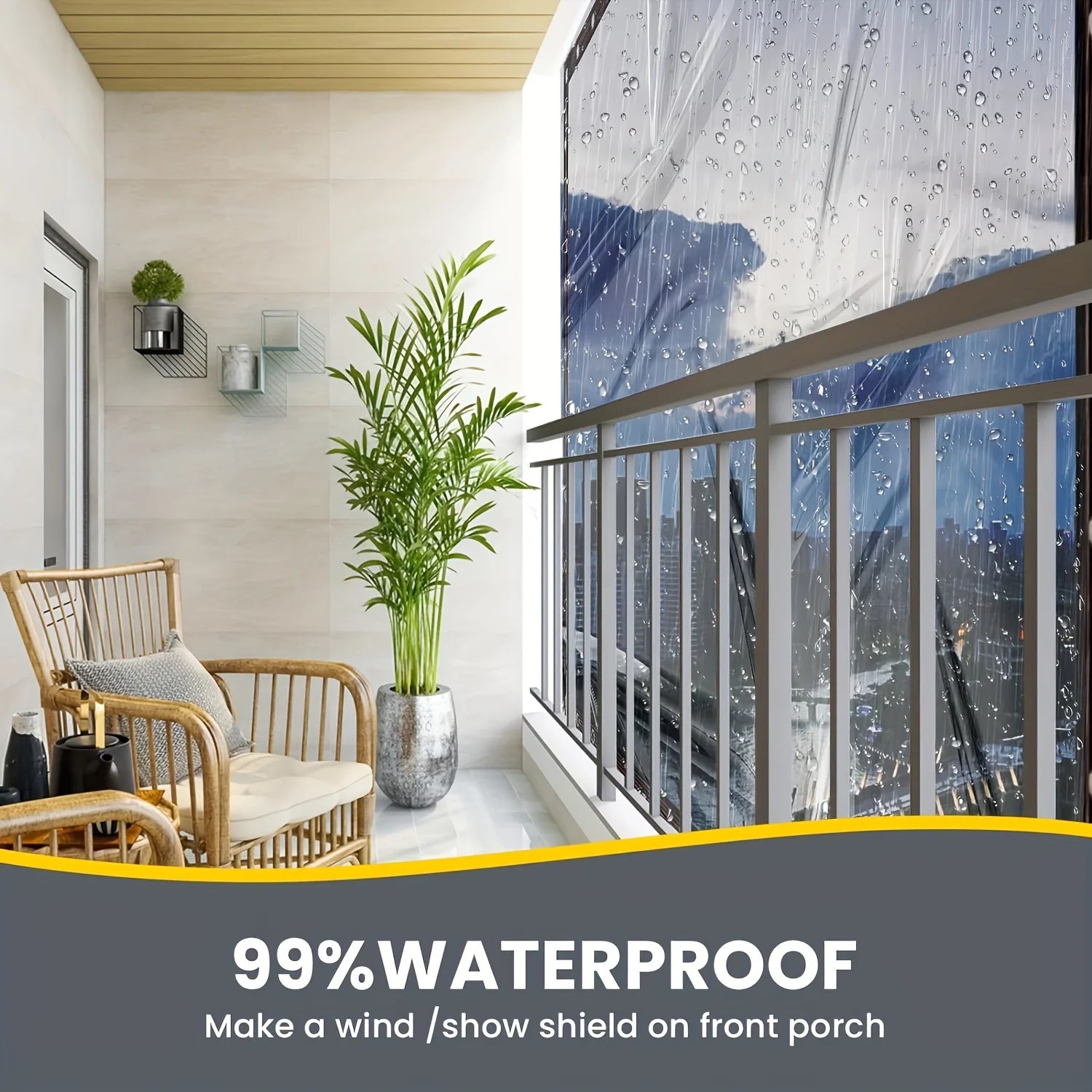 Transparent Waterproof Cloth with Gasket -