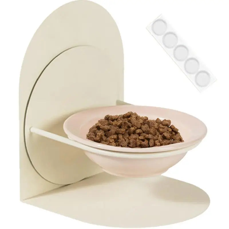 Ceramic Dog Dish With Magnetic Stand Anti-Tip