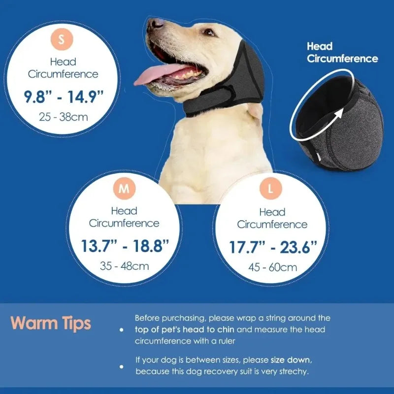 Waterproof Noise Cancelling Dog Ear Muffs 

for Swimming & Grooming - Calming Hood To Relieve Pet Anxiety & Prevent Shock