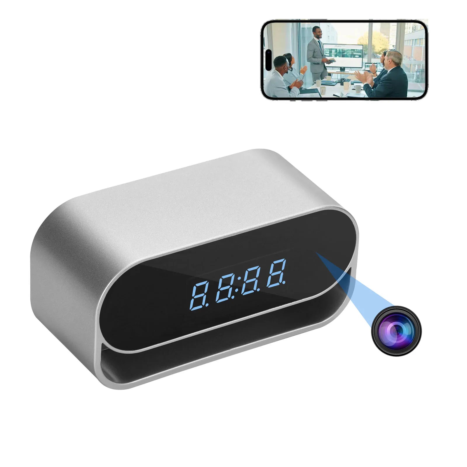 Camera Clock  Surveillance Night Vision Motion Detection