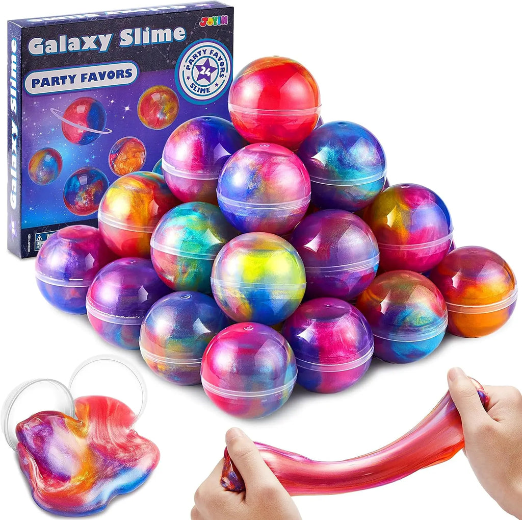 24 Pcs Mini Slime Multicolor Galaxy Slime Balls